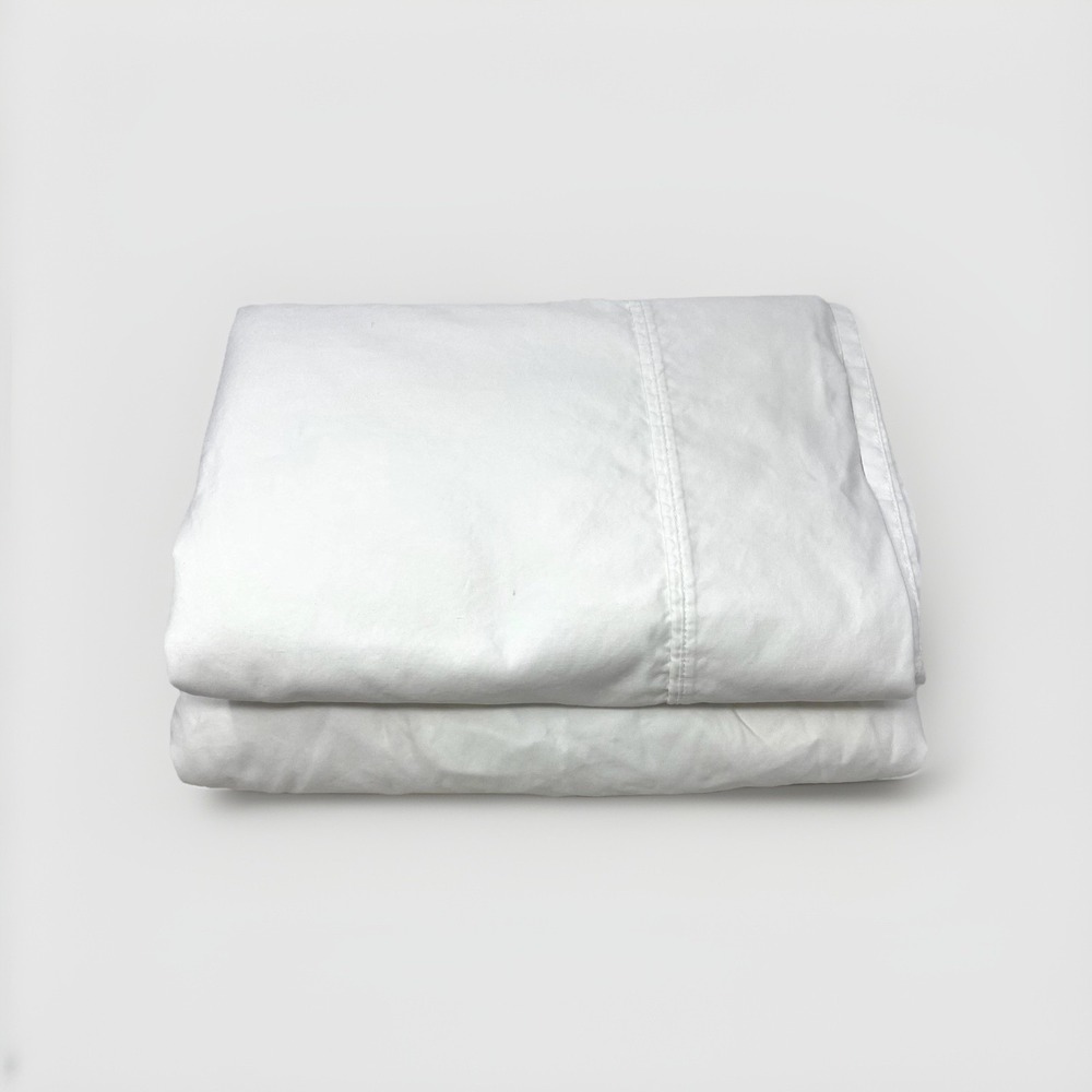 Divatex Sheet SET Full/Double Flat & Fitted White 100% Supima Cotton Luxury
